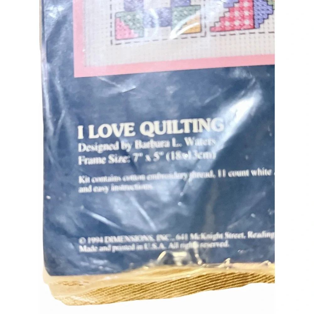 DIMENSIONS SUNSET JIFFY #16611 Cross Stitch Kit  I Love Quilting NEW